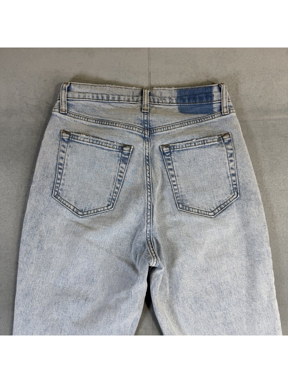Abercrombie & Fitch 90s Slim Straight Ultra High Rise Curve Love Jeans 27/4 Blue - Picture 4 of 7